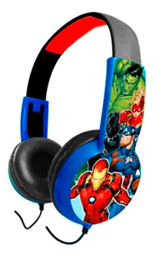 Disney Hp203043-noc Audif Kids Avengers Alambrico Color Azul