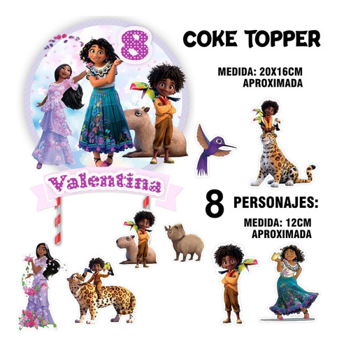 Cake Topper Kit Imprimible Adorno Torta Encanto Disney M2