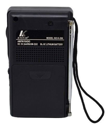 Radio Knstar K-266 Analógico Portátil Color Negro