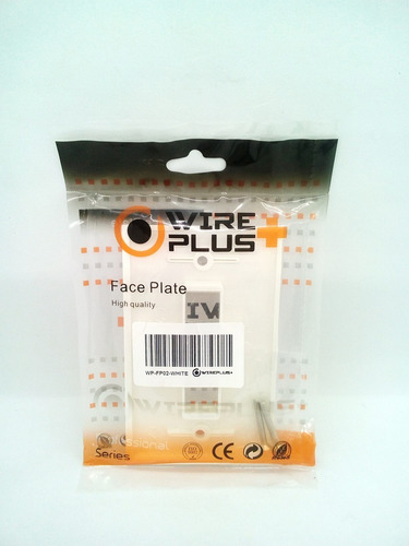 Imagen 2 de 2 de Tapa Faceplate 2 Puntos Rj45 Blanca Coupler Ctornillo