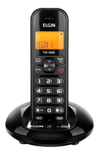 Telefone Elgin TSF 7600 sem fio - cor preto