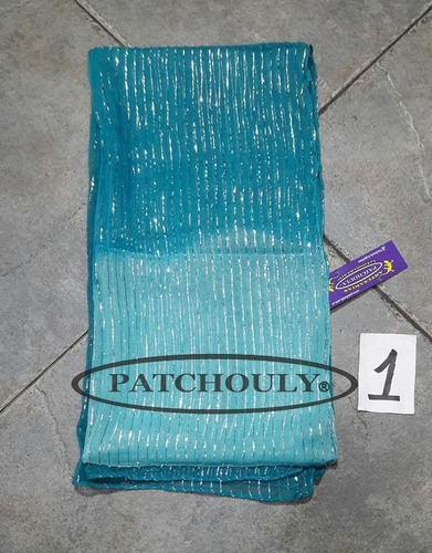 Imagen 3 de 7 de Pañuelo Algodón Y Lurex Bufanda Pashmina India Hindu Colores