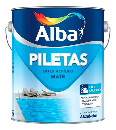 Pintura Piletas Acrilica Celeste  4 Lts.