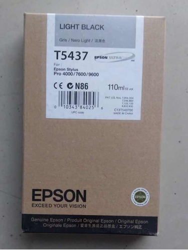 Cartucho Original Epson Pro 4000/7600/9600 Negro Light T5457