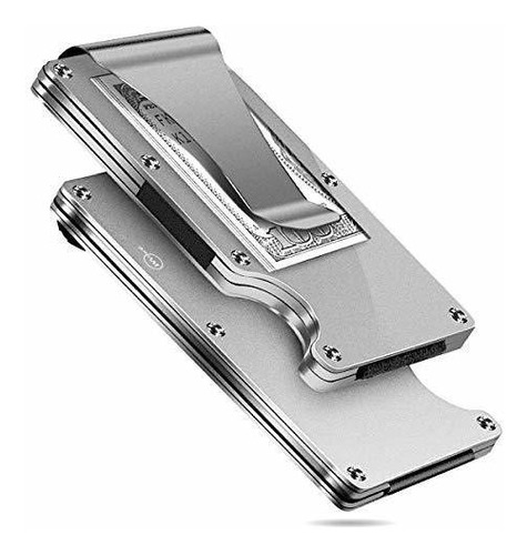 Minimalist Wallet For Men, Muco Metal Money Clip 5dj1e