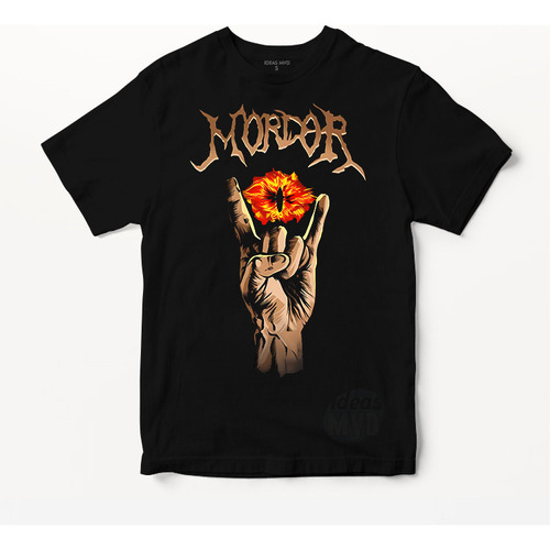 Remera The Lord Of The Rings Mordor Rocks (negra:) Ideas Mvd