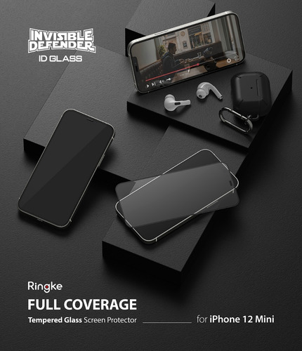 Imagen 3 de 9 de Vidrio Templado iPhone 12 Mini 5.4 Full Cover Ringke