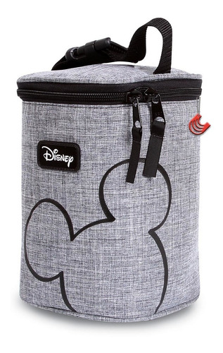 Bolsa Maternidade Porta Mamadeira Térmica Mickey Cinza