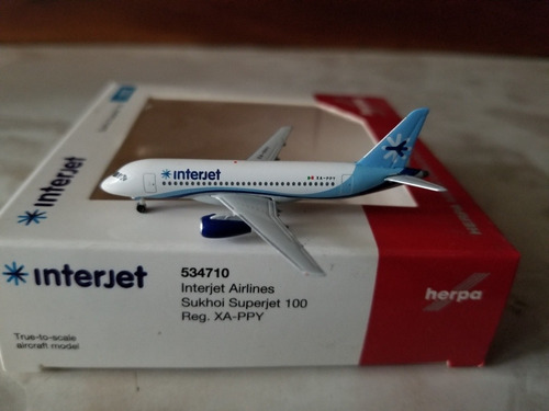 Avion Sukhoi Ssj 100 De Interjet Xa-ppy En Escala 1:500
