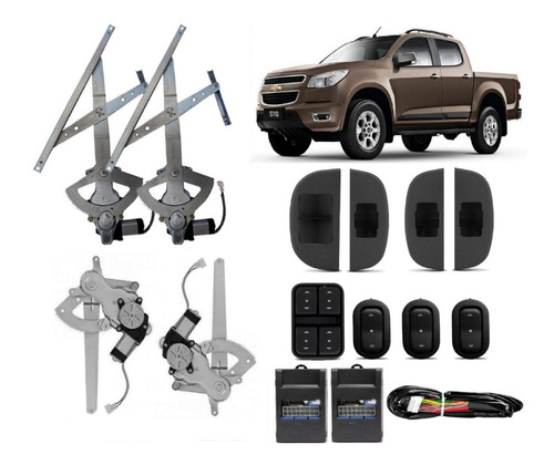 Kit Vidro Eletrico Nova S10 2014 2015 Mod Conforto Completo 