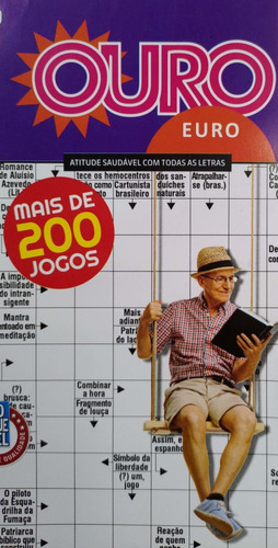 Revista Palavra Cruzada Ouro Nível Médio Mais De 200 Jogos.