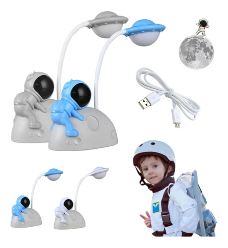 Luminária Infantil Astronauta Usb: Explore O Espaço C/estilo