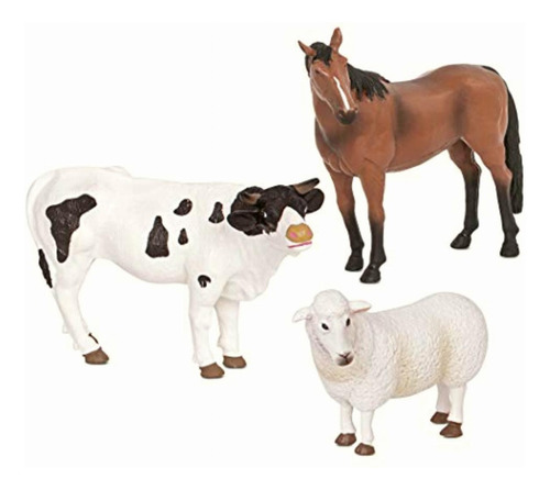 Terra By Battat Farm Animals (sheep, Bull & Horse)