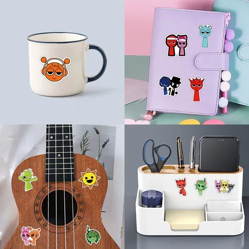 Pegatinas Zcxdf Sprunki, 110 Unidades, Impermeables Para Niñ