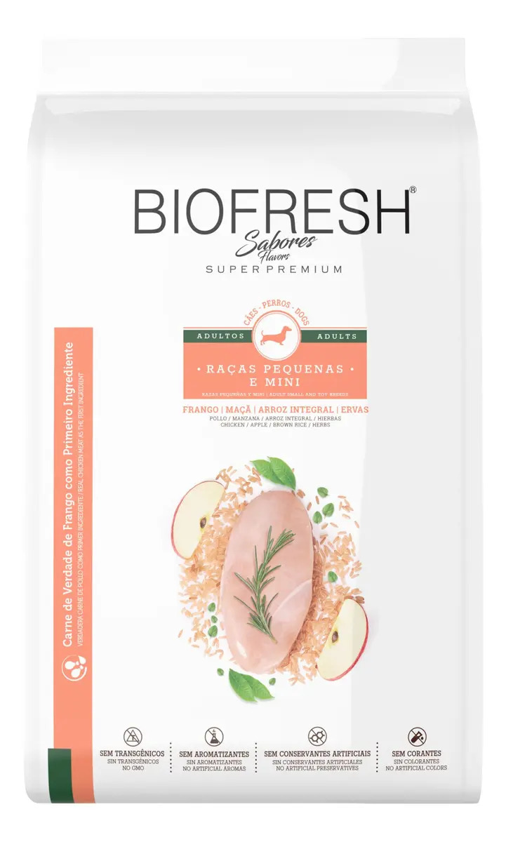 Ração Seca Biofresh Super Premium Cães Adultos Raças Pequenas Frango 10.1kg
