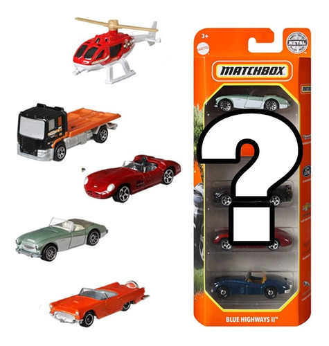 Carritos Matchbox Paquete De 5 Autos Paquete Aleatorio 5 Pzs