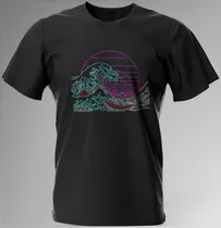 Comprar Remera Great Neon Wave Great Wave Off Kanagawa Vintr Neg7880