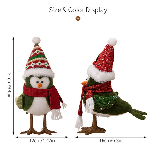 Yc Adornos Navideños Navideños Con Luces, Adornos De Pájaros