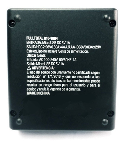 Imagen 4 de 6 de Cargador +2 Baterias 9v 200mah Carga Aa Aaa Entrada Usb