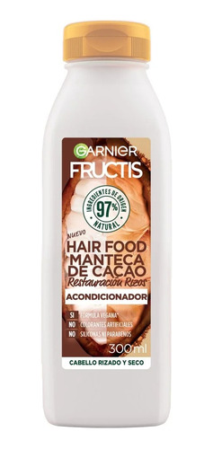 2 Pzs Garnier Hair Food Cacao Acondicionador Fructis 300ml