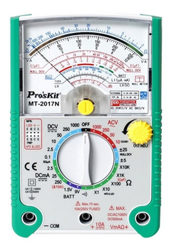 Multímetro Análogo Profesional Proskit Mt-2017n