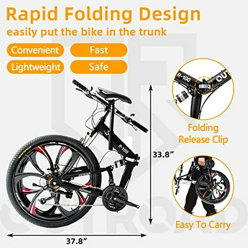 Bicicletas Plegables Para Adultos De 26 Pulgadas-bicicletas