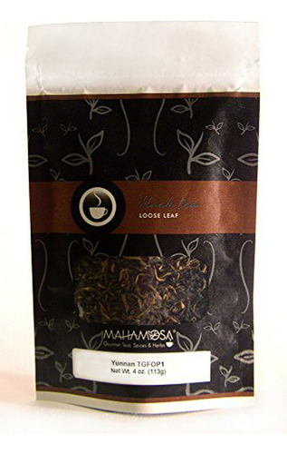 Té Negro -  China Black Tea And Tea Filter Set: 4 Oz Yunnan 