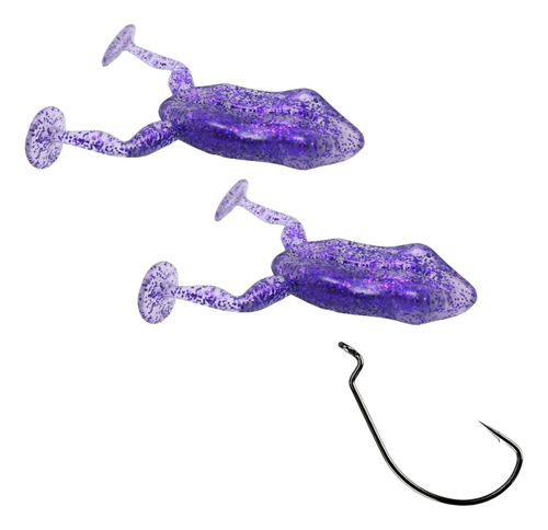 Isca Artificial P/ Traira Baby Frog Sapinho Monster3x 2un Cor Purple