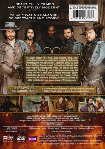 Musketeers Segunda Temporada 2 Dos Importada Dvd