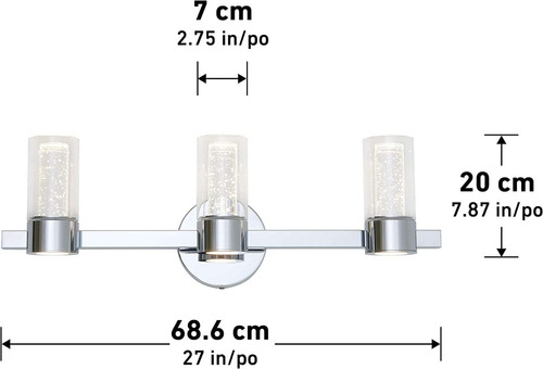  Luminario Lámpara De Pared 3 Luces Led Artika Novello