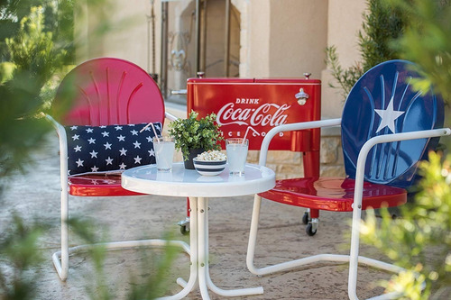 Hielera Coca Cola Con Ruedas Y Destapador Estilo Retro 57 Lt