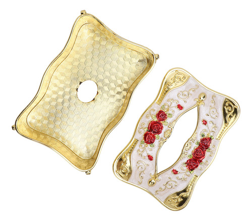 ~ Funda De Escritorio For Pañuelos Con Estampado De Rosas,