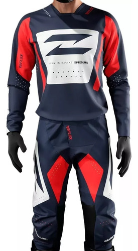 Conjunto Mx Radikal Racing Reflex Azul - Motocross / Atv