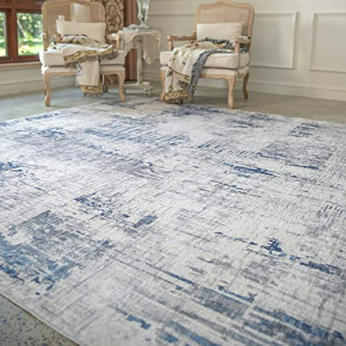 Resare Modern Abstract Area Rugs 5x7 Distressed Rug