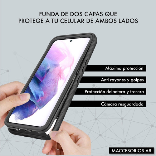 Imagen 2 de 10 de Funda Híbrida De Dos Capas - Compatible Samsung S22 Ultra
