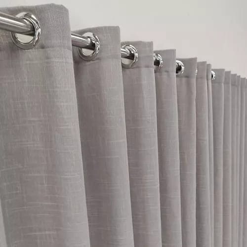 Kit Cortinas Alto Padrão Linho Com Blackout 80% Para Varão