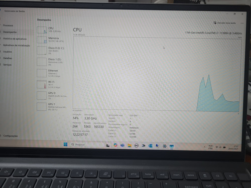 Notebook Dell Inspiron 15 5510, 20gb Ram, Ssd Nvme 500gb. Prateado (Usado)