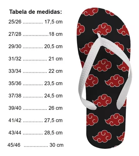 Pantufa Chinelo De Quarto Nuvens Akatsuki Oficial Naruto (Preto