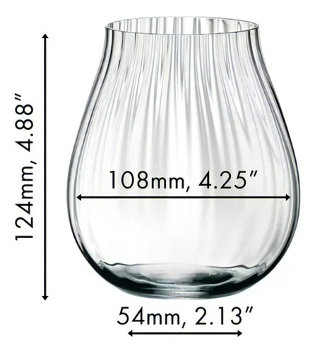 Juego 6 Vasos Riedel Con Cristal De Acabado Fino Optical Gin Color Transparente Cristalino