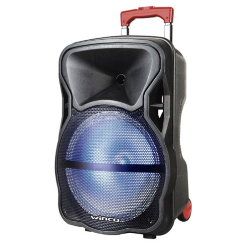 Parlante Bluetooth Portatil Bafle 12 Pulgadas Karaoke Winco W239 + Microfono Luces Led Bateria Radio Fm Usb