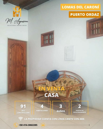 Casa En Venta En Lomas Del Caroni, Puerto Ordaz (ka)