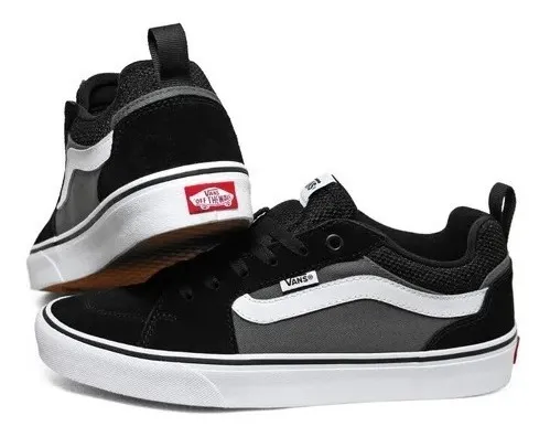 Vans Negros Con Gris