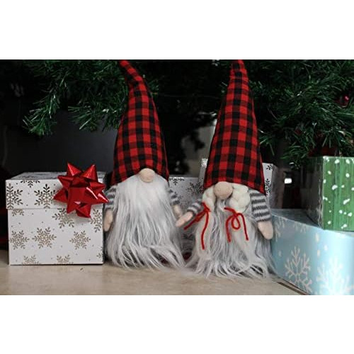 2 Pcs Duendes Navideños De Pareja Mesa De Navidad, Ado...