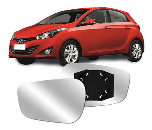 Lente Espelho C/ Base Retrovisor Hb20 2012 2013 2014 2015