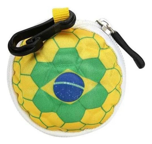 Funda para balones de fútbol Magia Brasil, color amarillo/verde