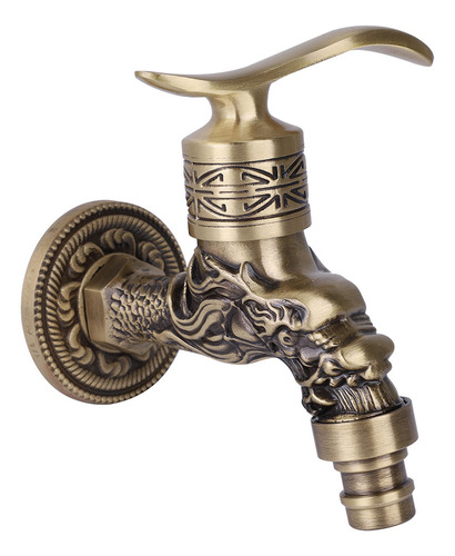 Grifo De Agua G1/2 De Latón Envejecido Para Lavar Ropa Y Bañ