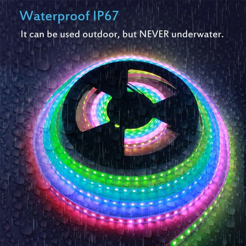 Imagen 5 de 8 de Ws2811 Tira De Luces Led Rgb Direccionable 24v 32.8ft 6...