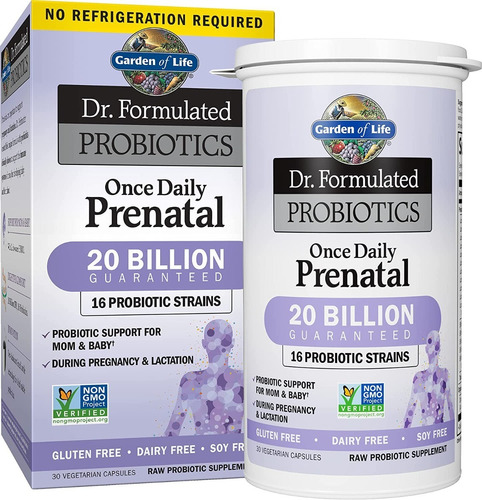 Probiótico Prenatal 20 Billion Garden Of Life 30 Capsulas