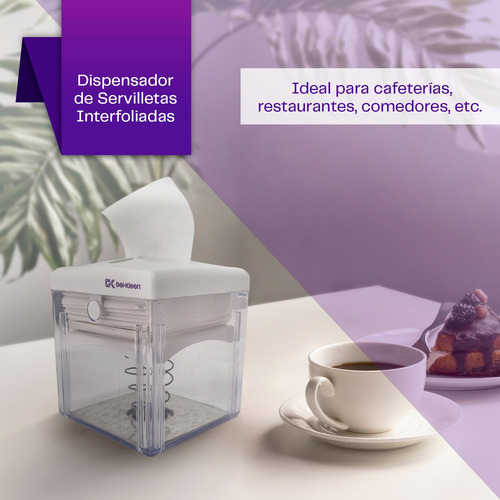 Gel Kleen Servilletero Para Restaurantes Y Cafeterías Color Blanco