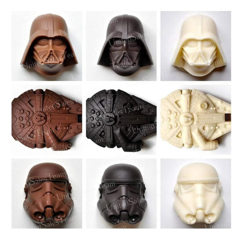 Inku Star Wars Set De Moldes De Silicona Star Wars Hielo ...